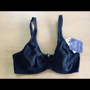 Lunaire Black Floral Lace Bra 34C